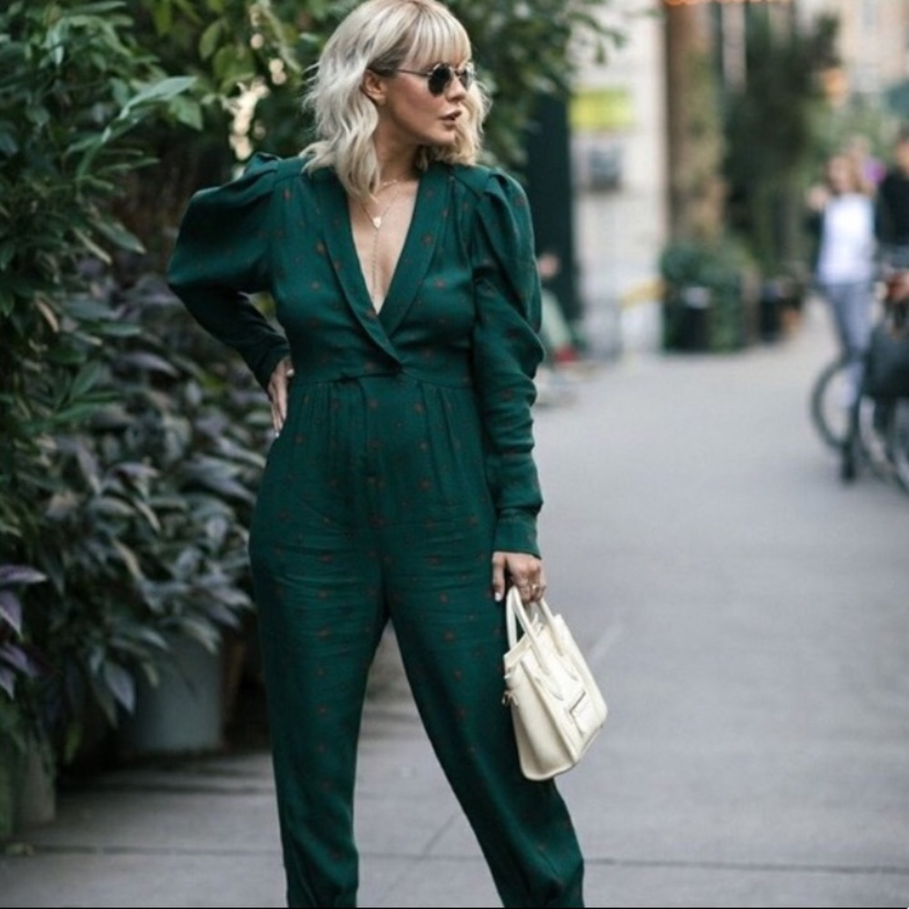 Free People Star Eye Green Jumpsuit Size M
